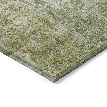Kaelion Green Washable Indoor-Outdoor Rug