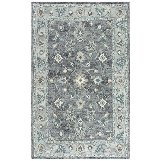 Butu Floral Medallion Gray Area Rugs For Living Room