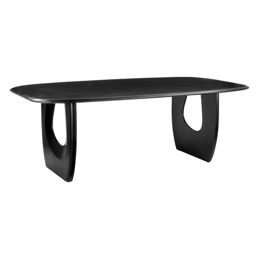 Arasan Wood Black Rectangular Dining Table