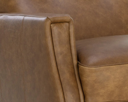 Florenzi Leather Upholstered Lounge Chair