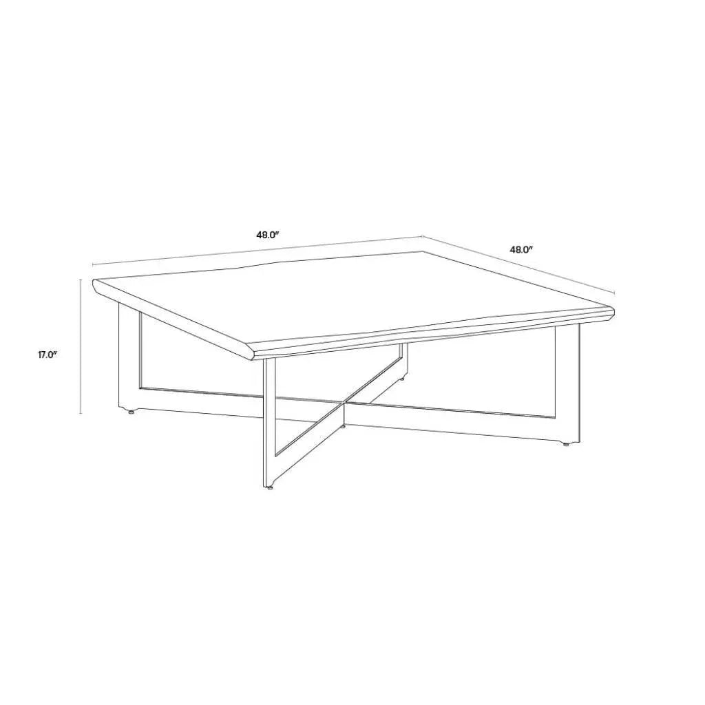 Marley Iron Base Square Coffee Table -- view 5