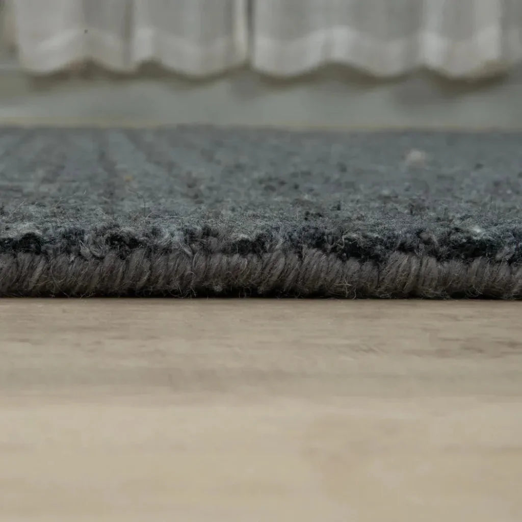 Corb Solid Charcoal Area Rugs For Living Room - LOOMLAN - LOOMLAN - Area Rugs