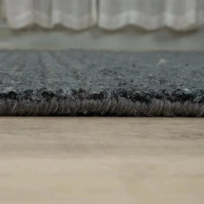 Corb Solid Charcoal Area Rugs For Living Room - LOOMLAN - LOOMLAN - Area Rugs