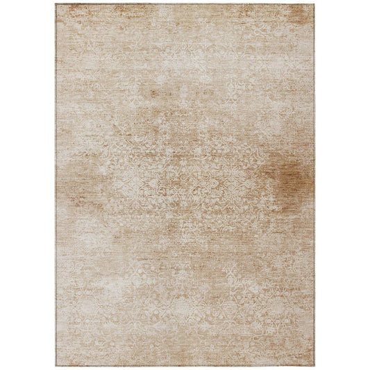 Kaelas Orange Washable Indoor-Outdoor Rug