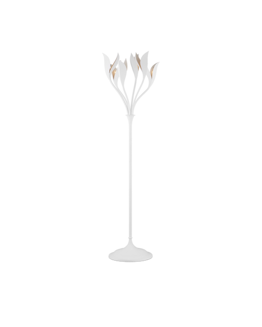 Snowflower Iron Black Floor Lamp