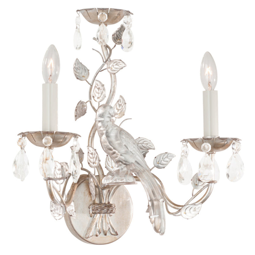 Crystal Clear Bird Wall Sconce