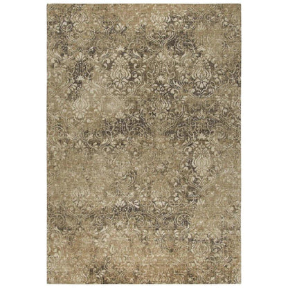 Arla Damask Brown Large Area Rugs For Living Room