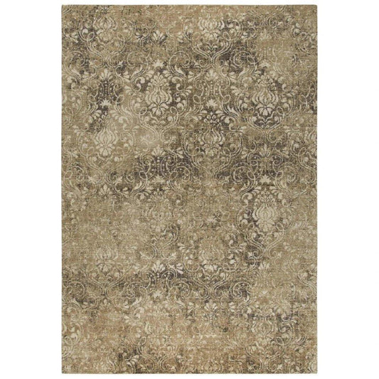 LOOMLAN Arla Damask Brown Large Area Rugs