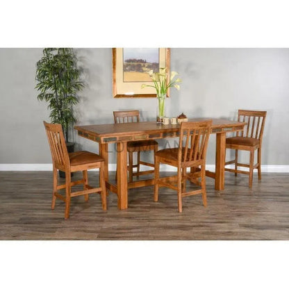 84"x 36" Counter Height Rustic Oak Dining Table for 10 seats Counter Tables Sideboards and Things By Sunny D