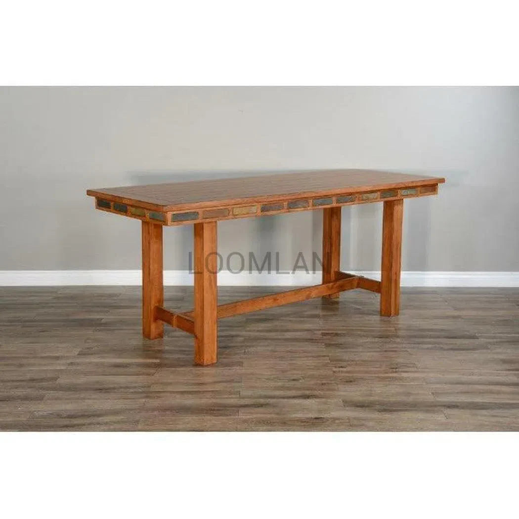 84"x 36" Counter Height Rustic Oak Dining Table for 10 seats Counter Tables Sideboards and Things By Sunny D