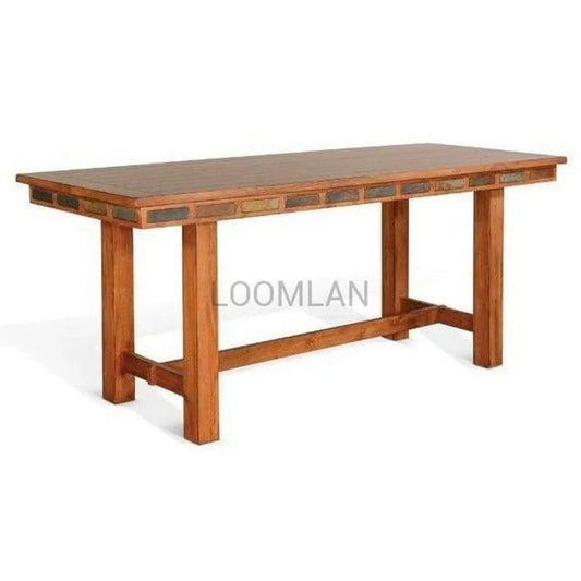 84"x 36" Counter Height Rustic Oak Dining Table for 10 seats Counter Tables Sideboards and Things By Sunny D