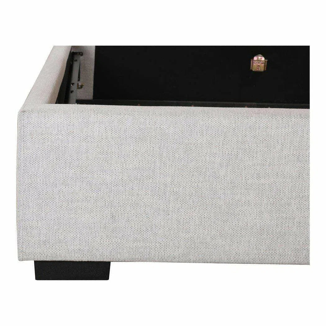 85 Inch Storage Bed King Sand Brown Contemporary Beds LOOMLAN By Moe's Home