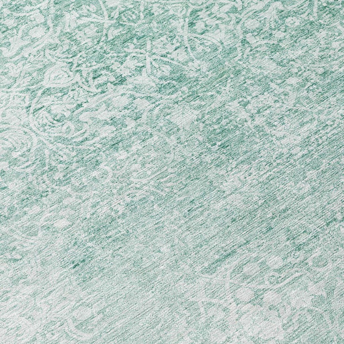 Kaelas Teal Washable Indoor-Outdoor Rug