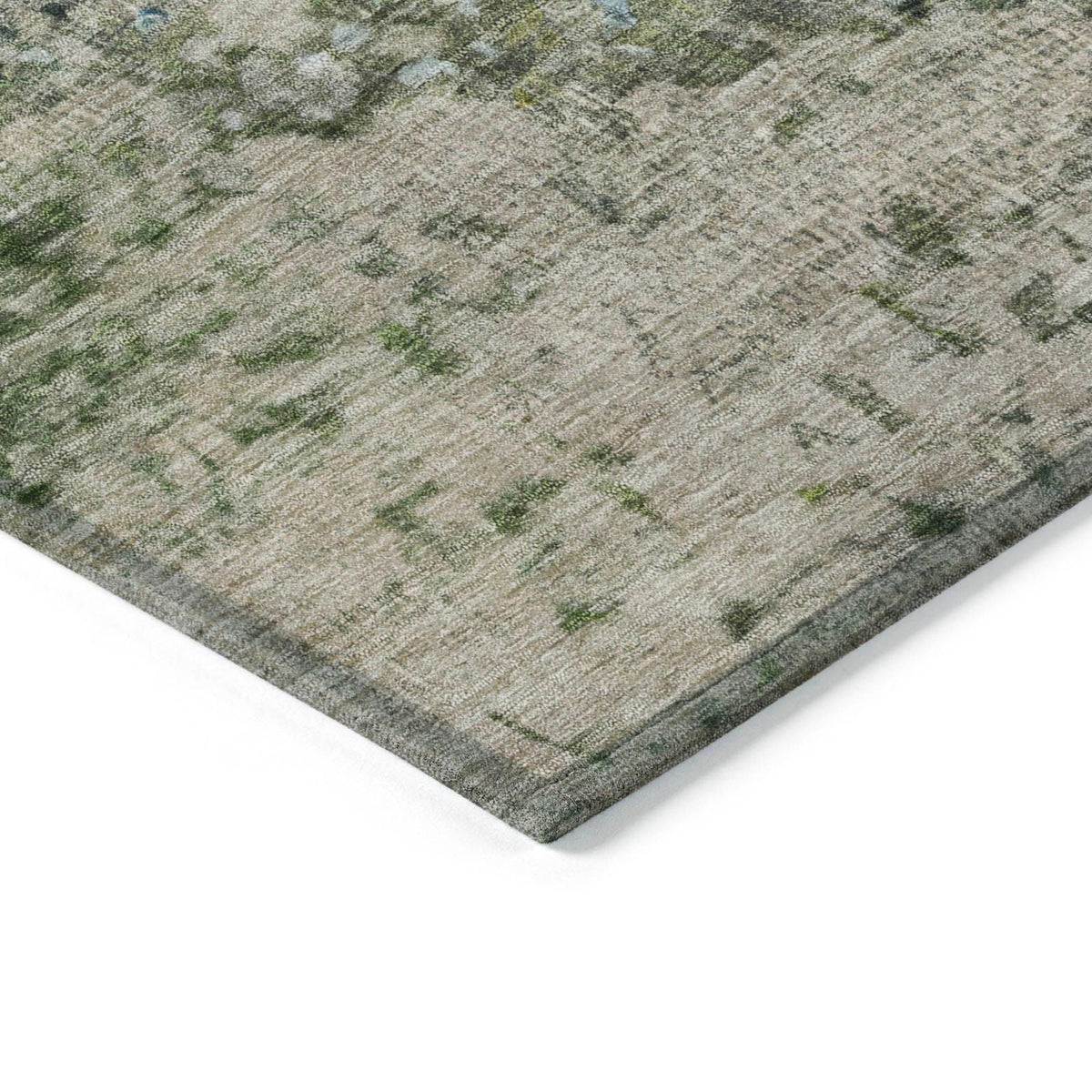 Iriain Blue Washable Indoor-Outdoor Rug