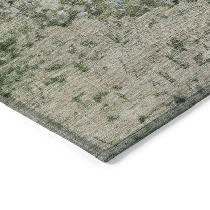 Iriain Blue Washable Indoor-Outdoor Rug