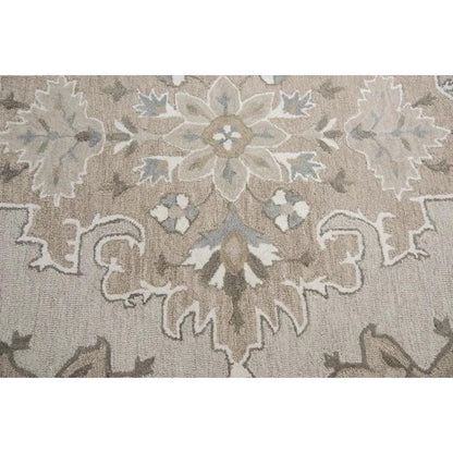 Awad Central Medallion Tan Large Area Rugs - LOOMLAN - LOOMLAN - Area Rugs