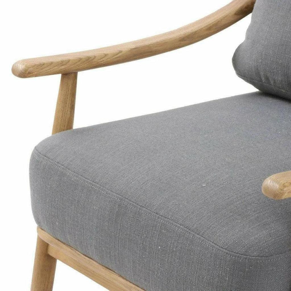 Kinsley Club Chair Stormy Grey & Natural Linen -- view 8