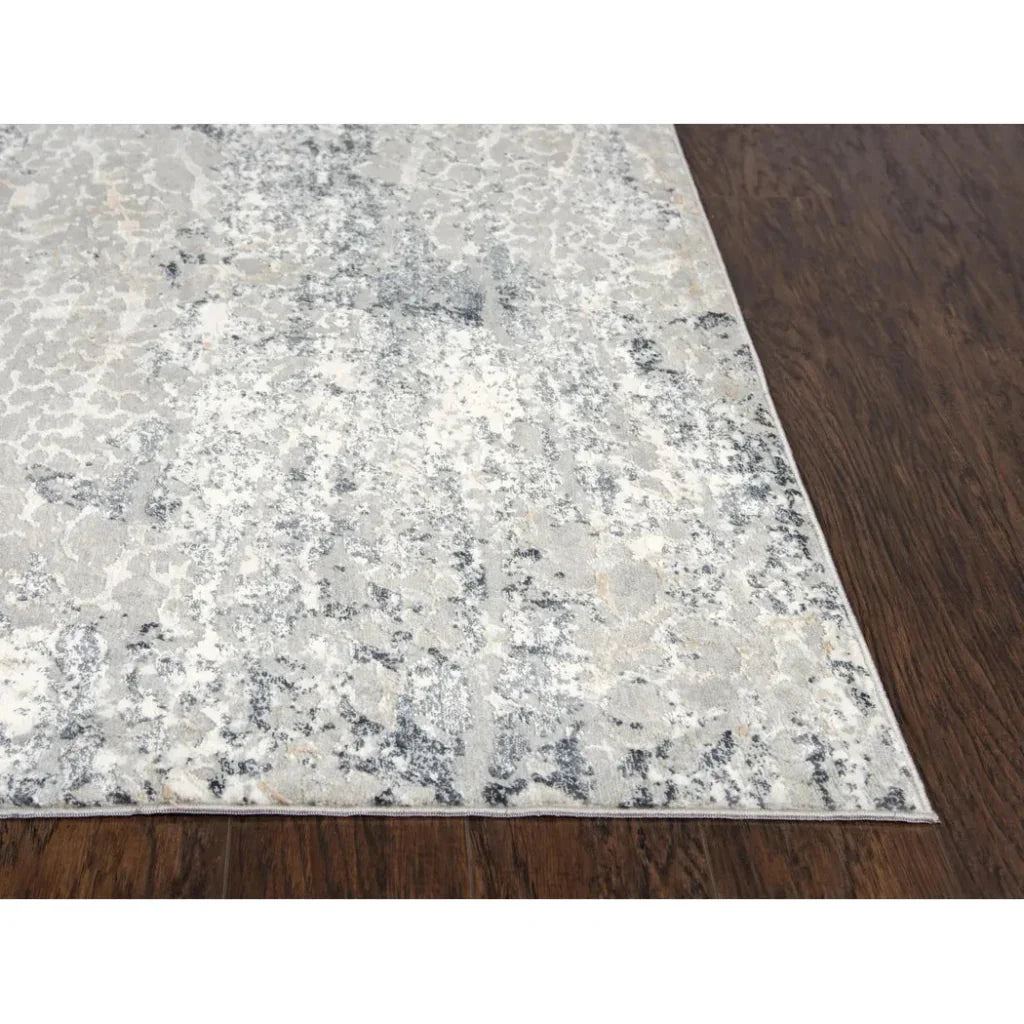 Boyo Abstract Gray Kitchen Hallway Runner Rug -- gray
