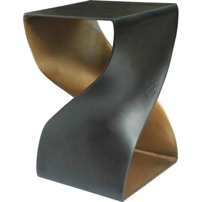 Unique Shape Twist Accent Table Black -- view 3