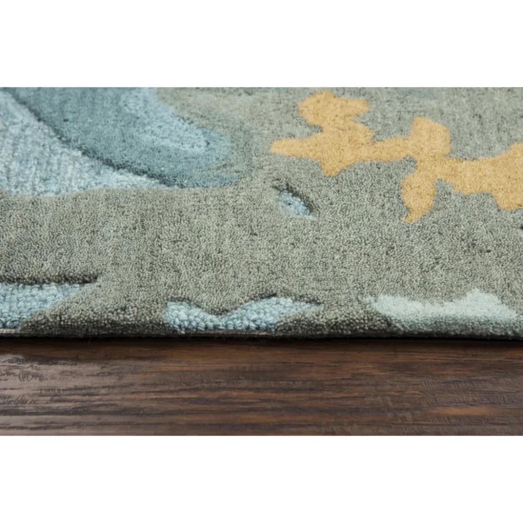 Bohr Abstract Blue Large Area Rugs For Living Room - LOOMLAN - LOOMLAN - Area Rugs