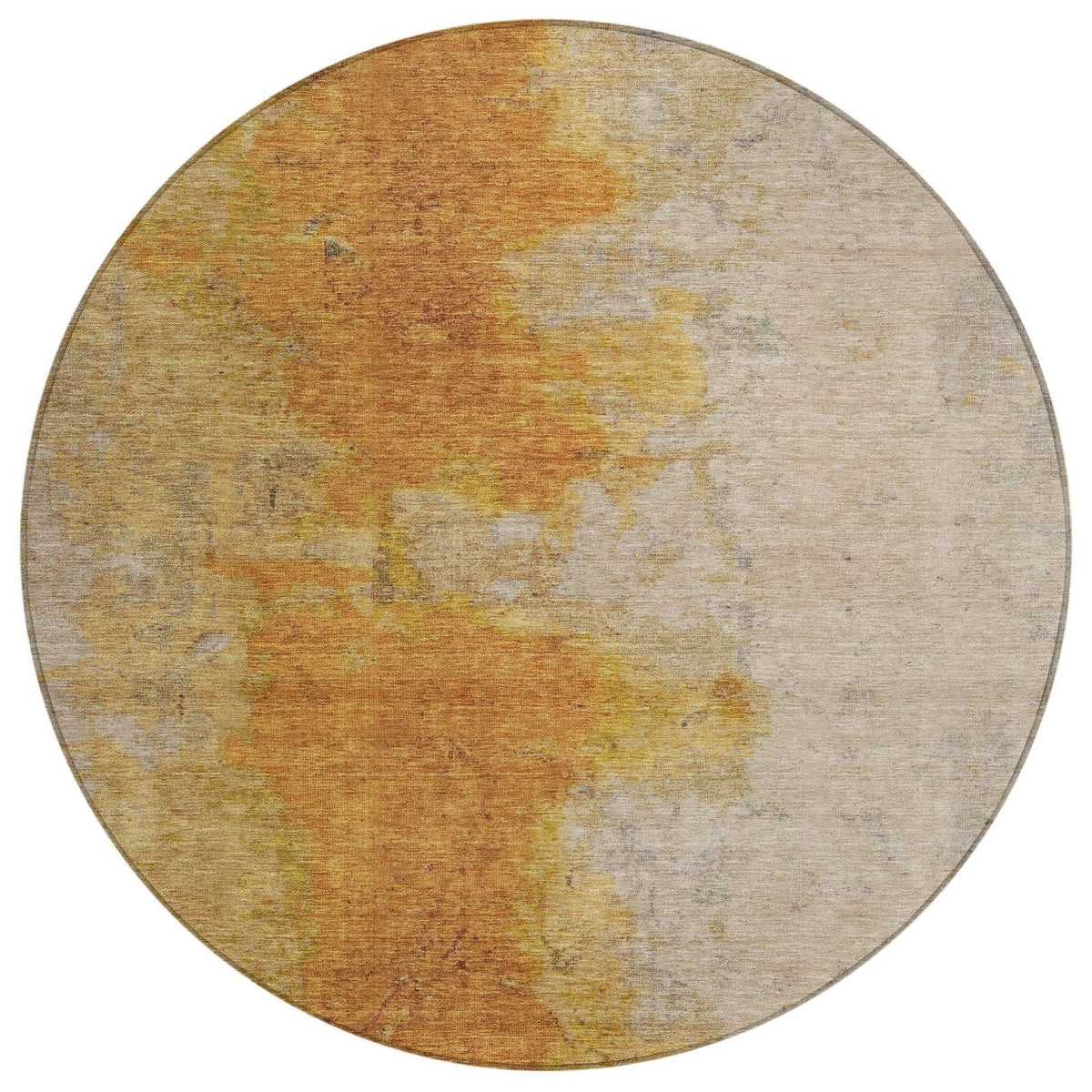 Iriel Orange Washable Indoor-Outdoor Rug