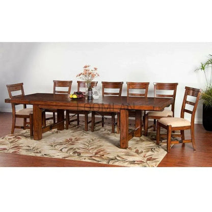 86-122" Wooden Extending Dining Table with Extension Leaves Dining Tables Sideboards and Things By Sunny D