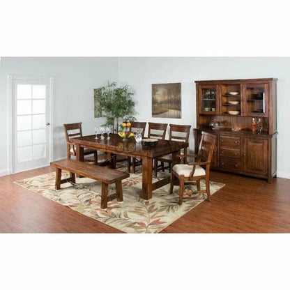 86-122" Wooden Extending Dining Table with Extension Leaves Dining Tables Sideboards and Things By Sunny D