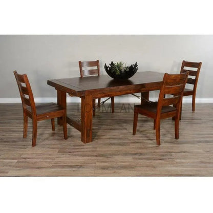 86-122" Wooden Extending Dining Table with Extension Leaves Dining Tables Sideboards and Things By Sunny D