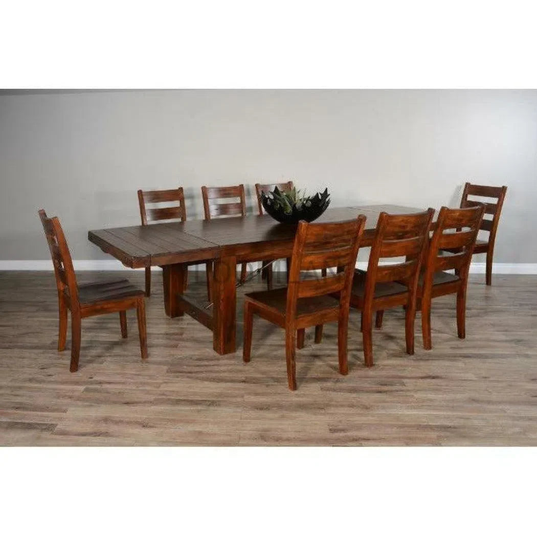 86-122" Wooden Extending Dining Table with Extension Leaves Dining Tables Sideboards and Things By Sunny D