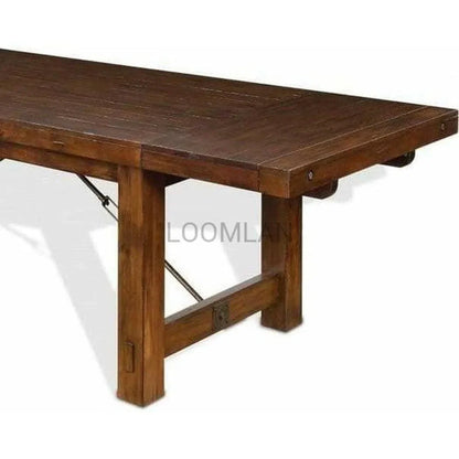 86-122" Wooden Extending Dining Table with Extension Leaves Dining Tables Sideboards and Things By Sunny D