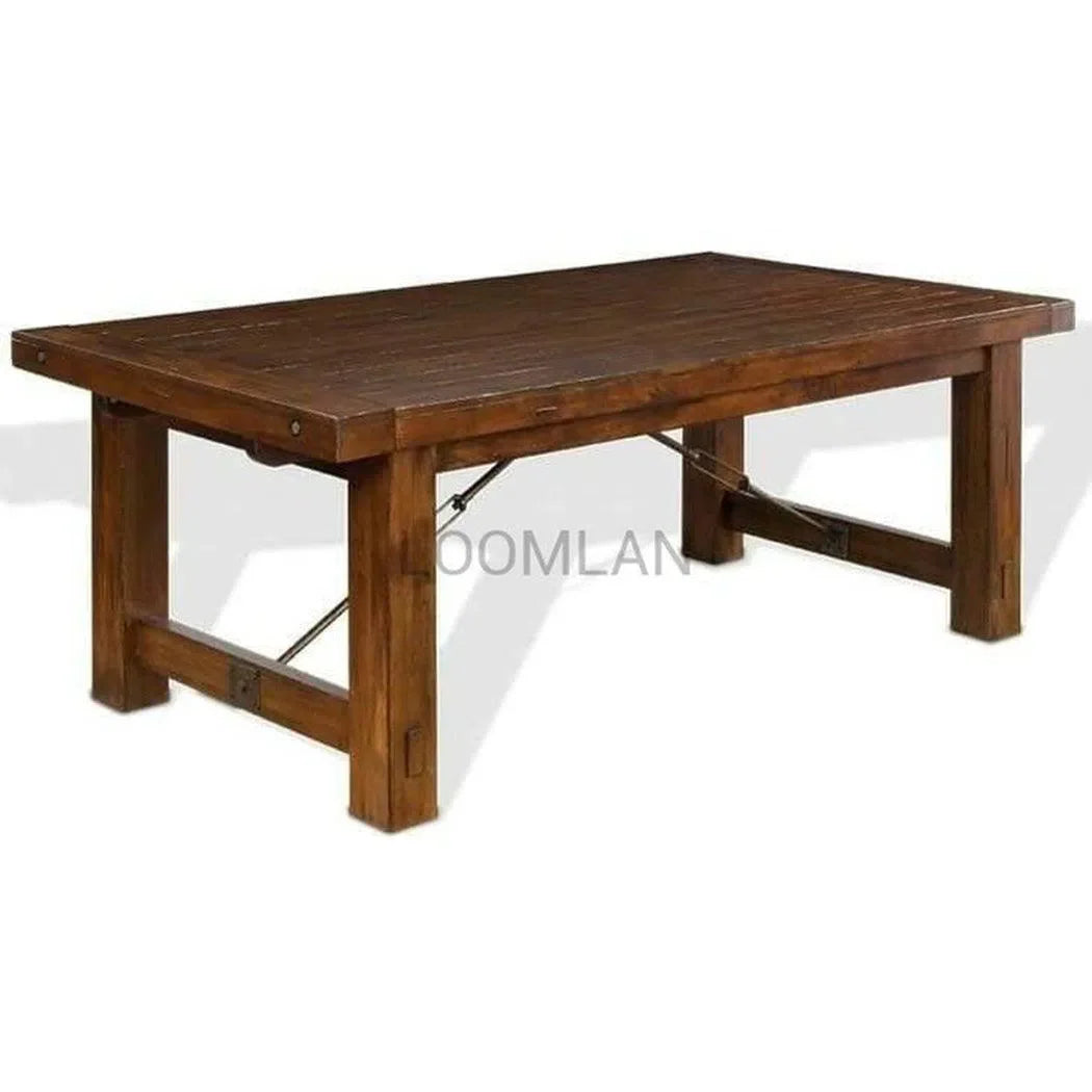 86-122" Wooden Extending Dining Table with Extension Leaves Dining Tables Sideboards and Things By Sunny D