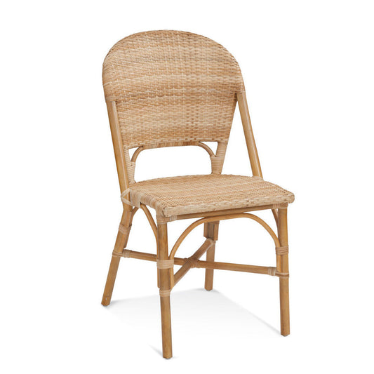 Granada Rattan and Wicker Brown Armless Side Chair