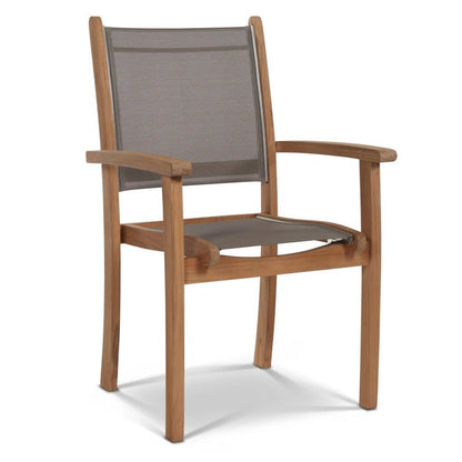 Pearl Stacking Teak Outdoor Dining Armchair 4PC -- view 10