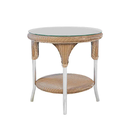 Loom Wicker Round Outdoor End Table