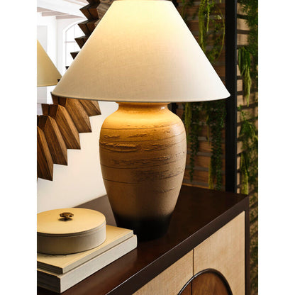 Wildwood Kento Natural Japanese Clay Handcrafted Table Lamp