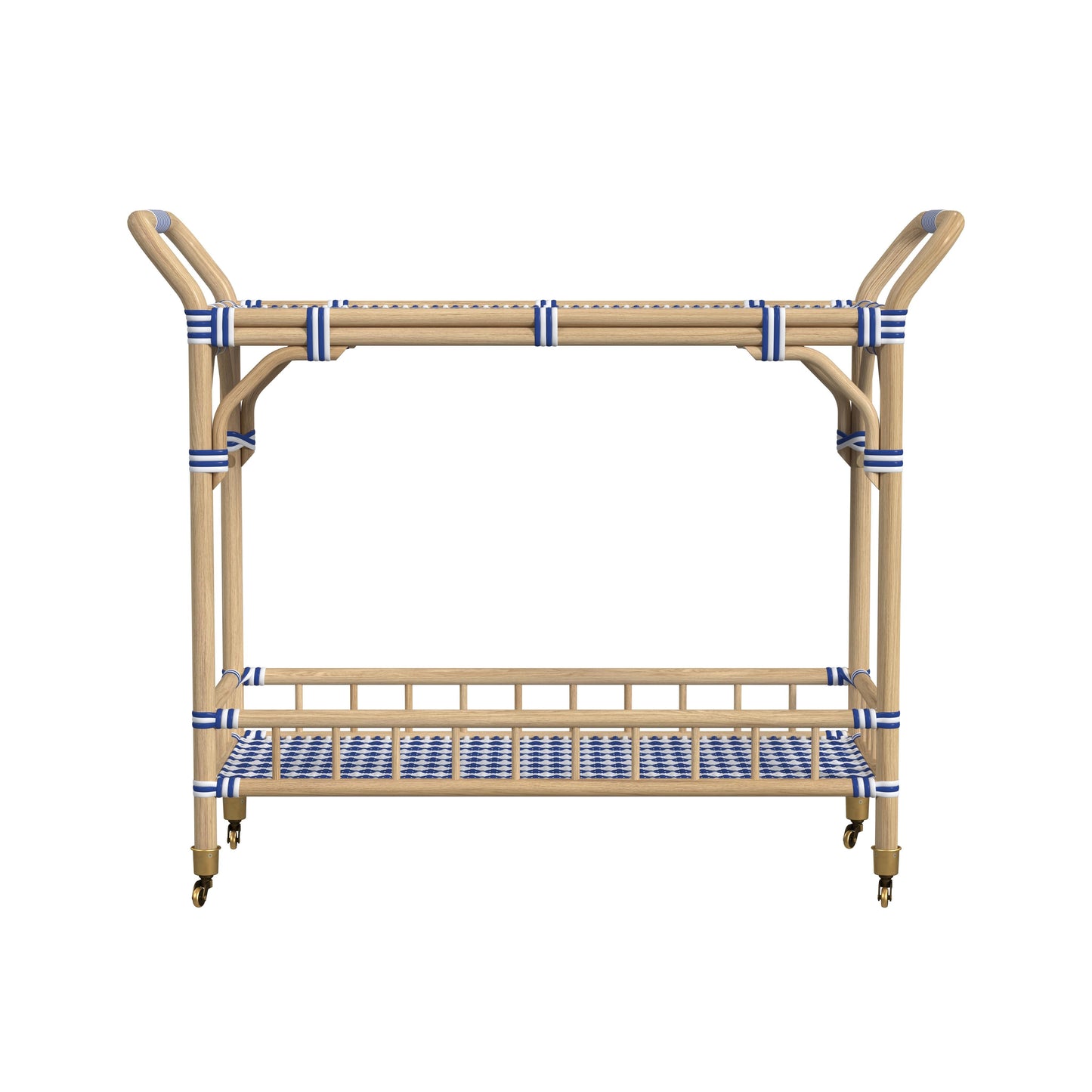 Ventana Rattan Blue Bar Cart