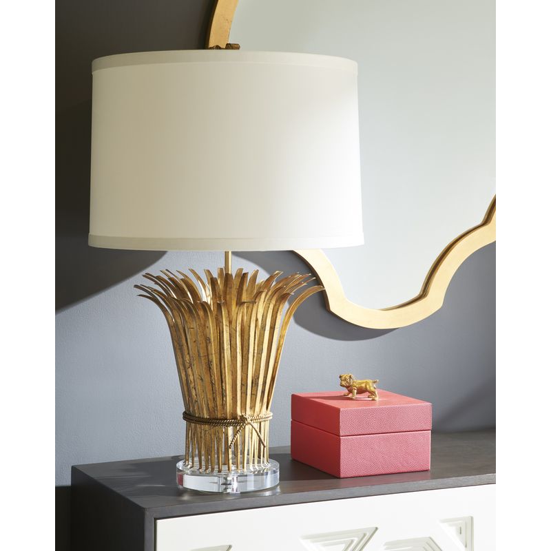 Chelsea House Leaf Silkette Shade Table Lamp