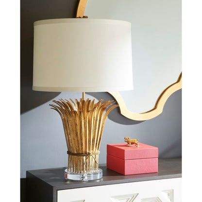 Chelsea House Leaf Silkette Shade Table Lamp
