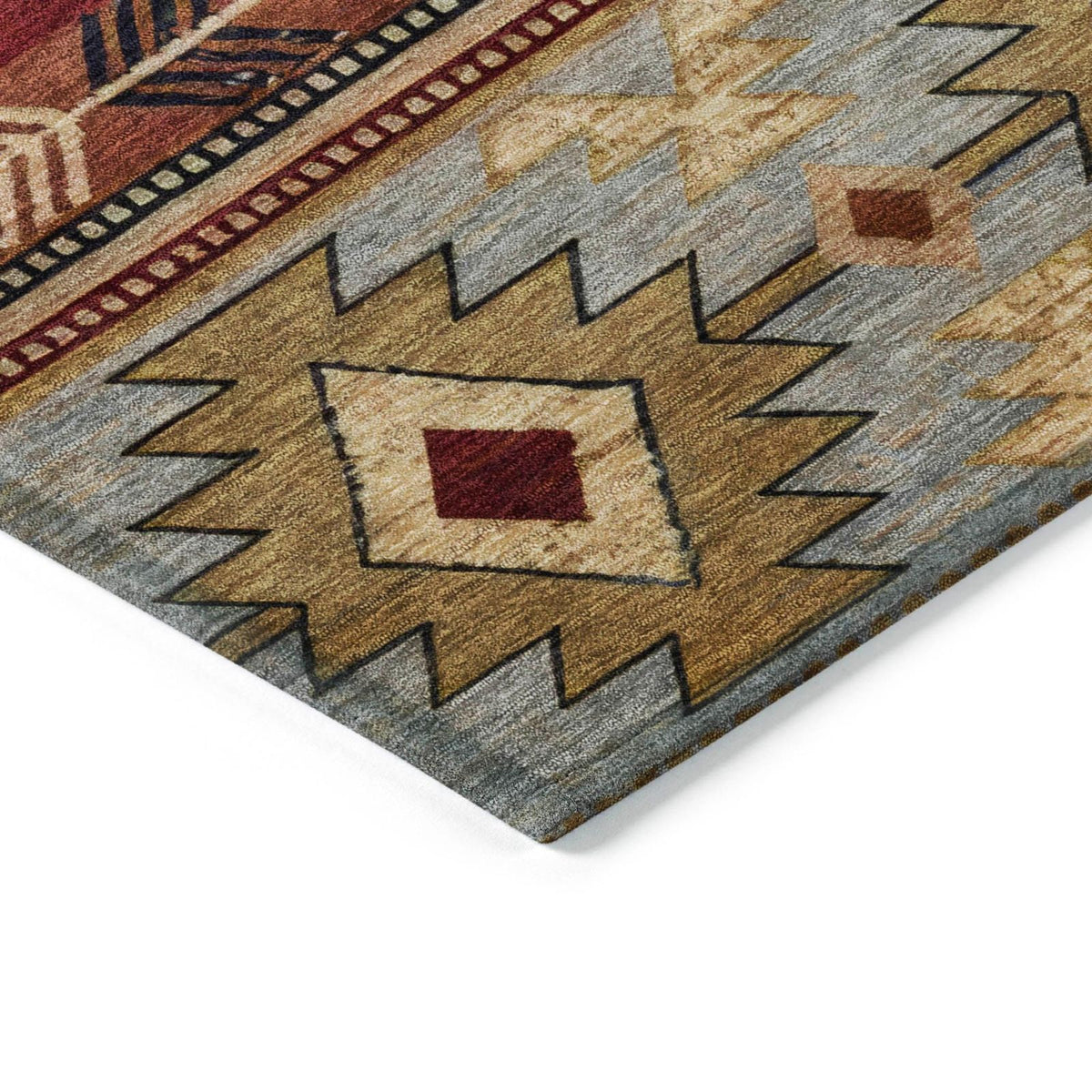 Jaelas Orange Washable Indoor-Outdoor Rug