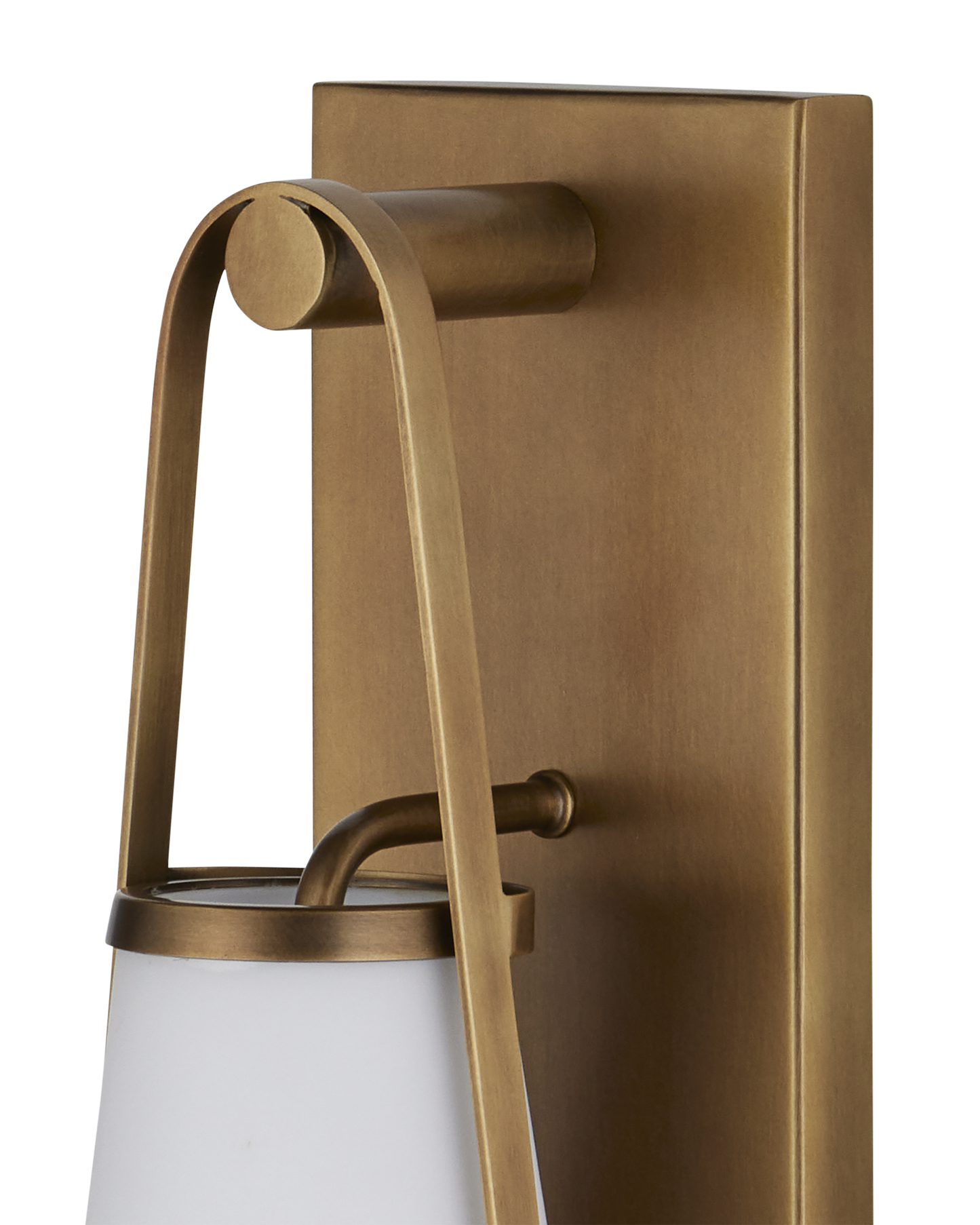 Brompton Metal and Glass Gold Bath Wall Sconce