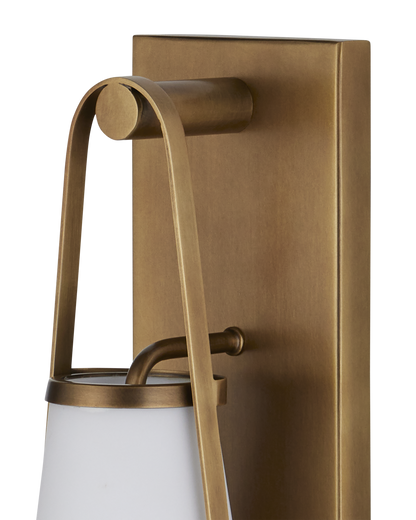 Brompton Metal and Glass Gold Bath Wall Sconce