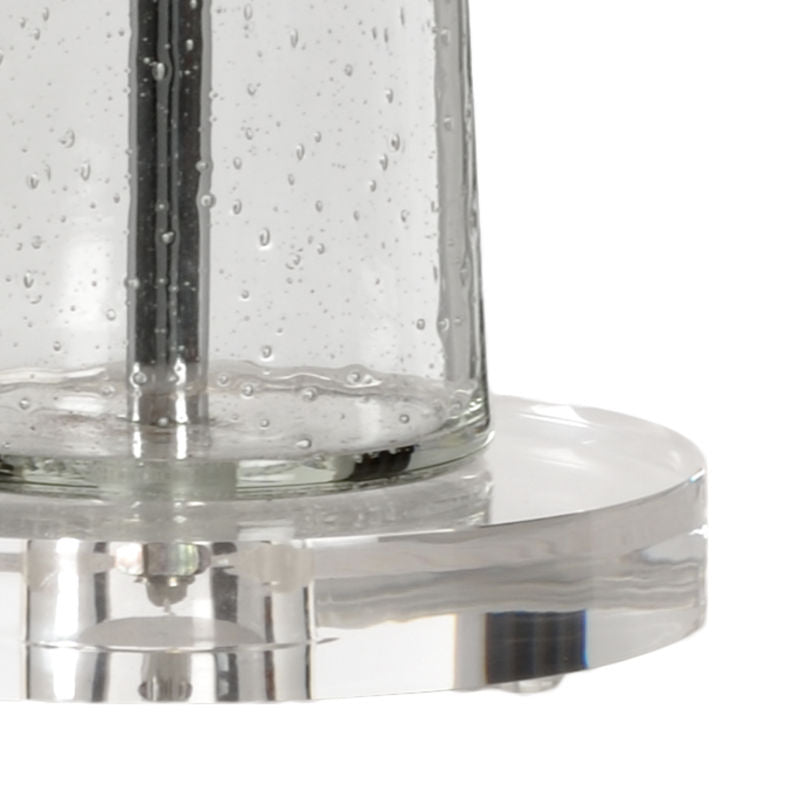 Bubble Glass Column Clear Crystal Design Table Lamp