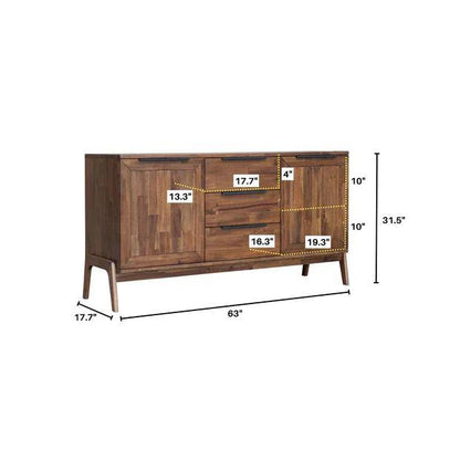 Rustic Credenza With Drawers -- view 14