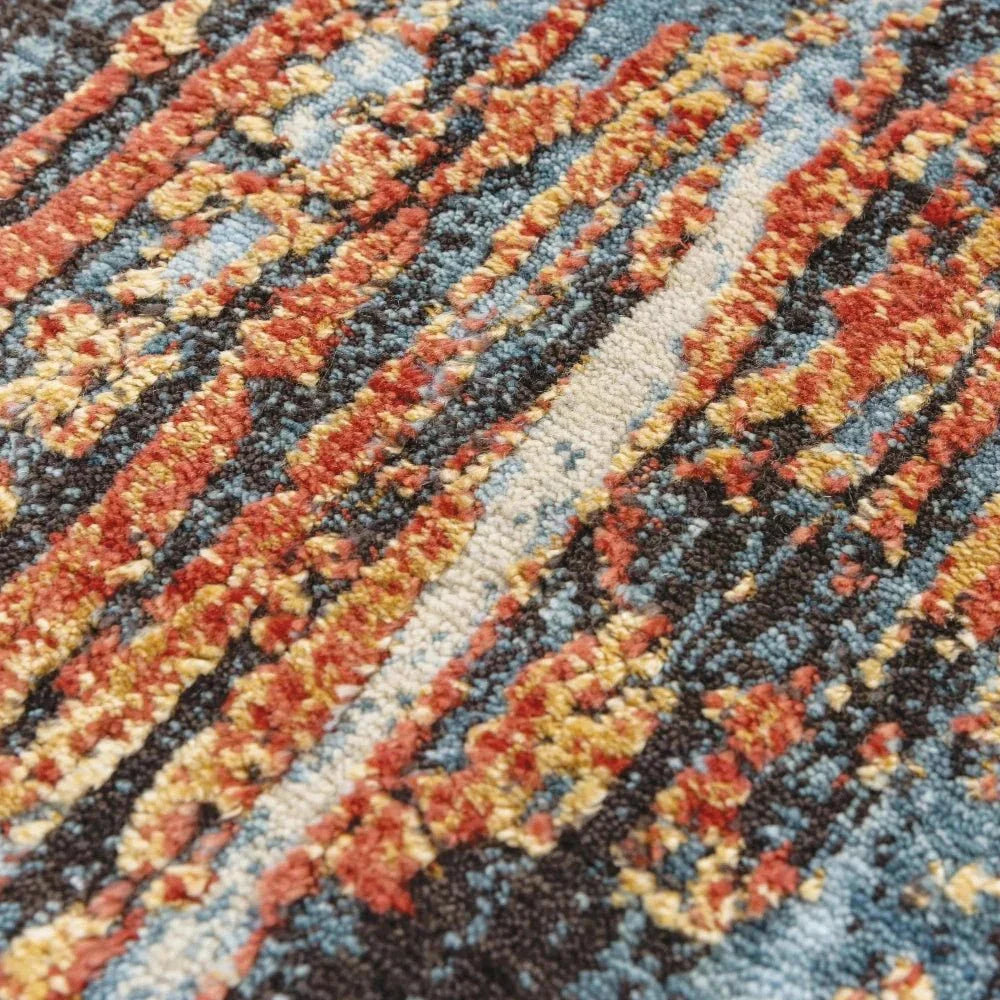 Deys Abstract Blue Large Area Rugs For Living Room - LOOMLAN - LOOMLAN - Area Rugs