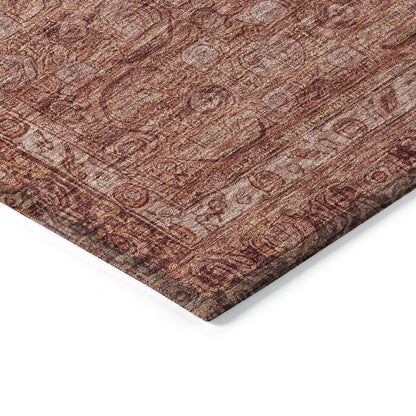 Kaelara Orange Washable Indoor-Outdoor Rug