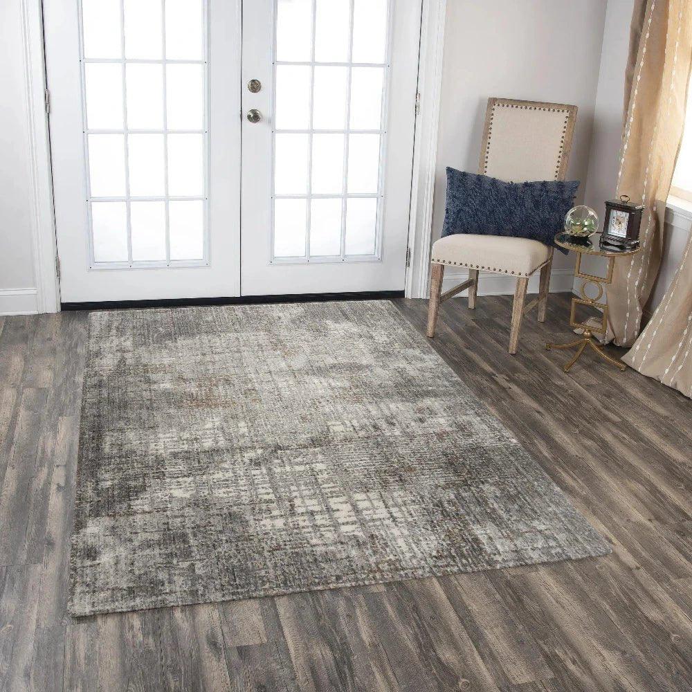 Avis Abstract Gray Large Area Rugs For Living Room -- gray