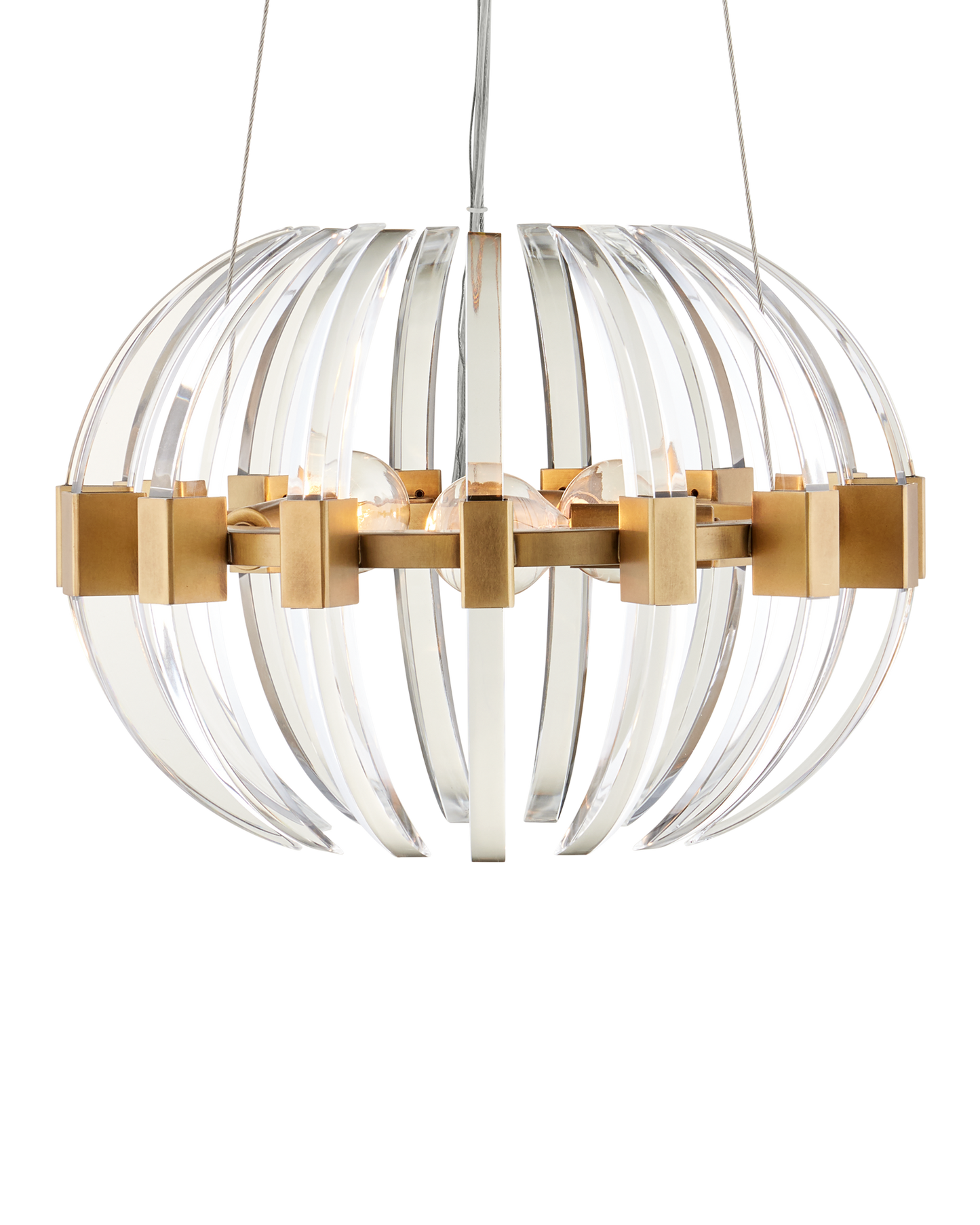 9.5 in. Coquette Optic Crystal and Metal Gold Chandelier