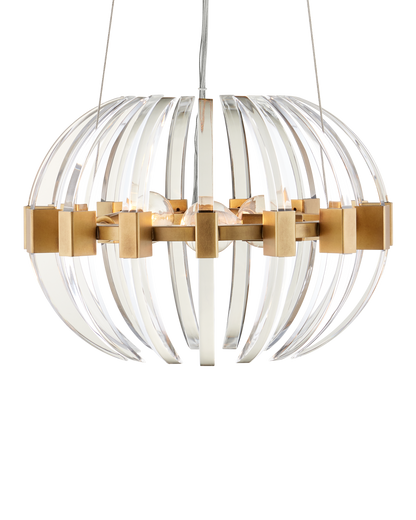 9.5 in. Coquette Optic Crystal and Metal Gold Chandelier