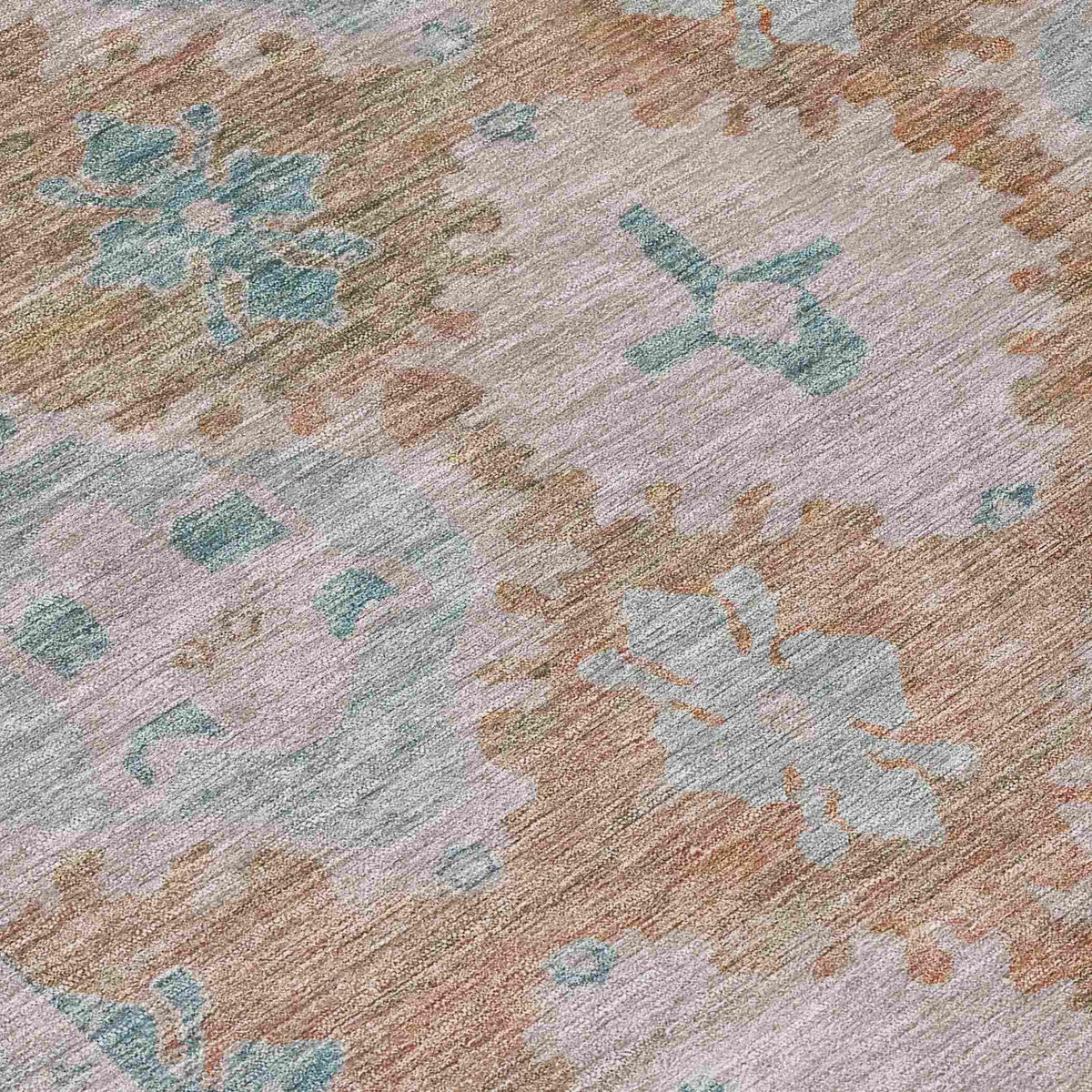 Jaelora Orange Washable Indoor-Outdoor Rug