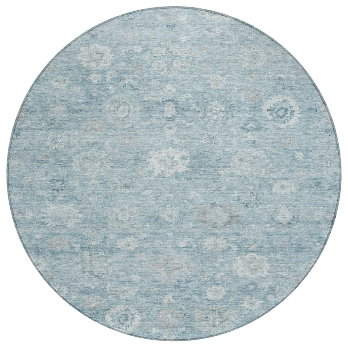 Laeara Blue Washable Indoor-Outdoor Rug